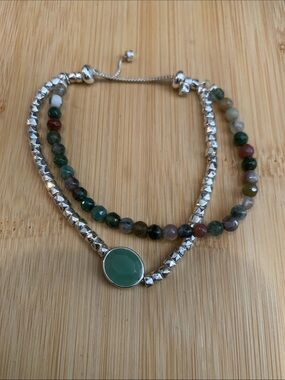LA CH Double Strand Stone Bracelet